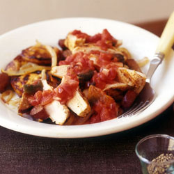 Fast & Easy Dinner: Chicken With Sweet Potatoes and Chorizo Fast & Easy Dinner: Chicken With Sweet Potatoes and Chorizo