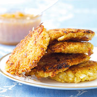 Cauliflower-Curry Latkes Cauliflower-Curry Latkes