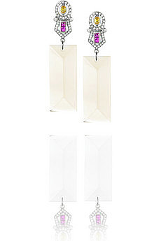Mawi Acrylic droplet earrings (SALE: $80)| NET-A-PORTER.COM