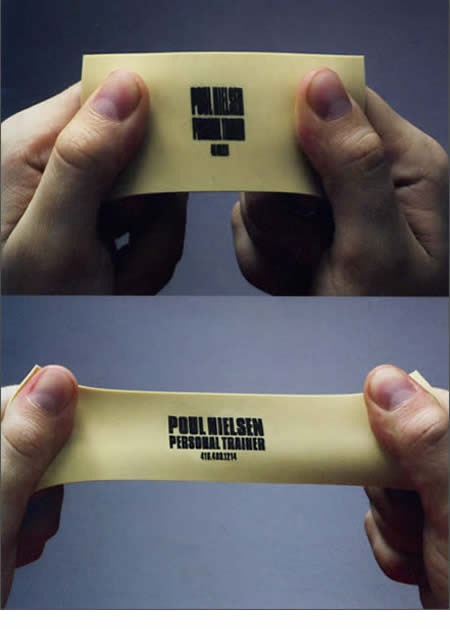 A personal trainer's business card. A personal trainer's business card.