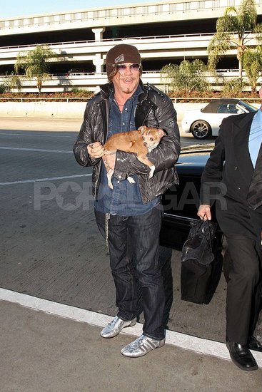 In the Spotlight: Mickey Rourke and Loki Leave LA In the Spotlight: Mickey Rourke and Loki Leave LA