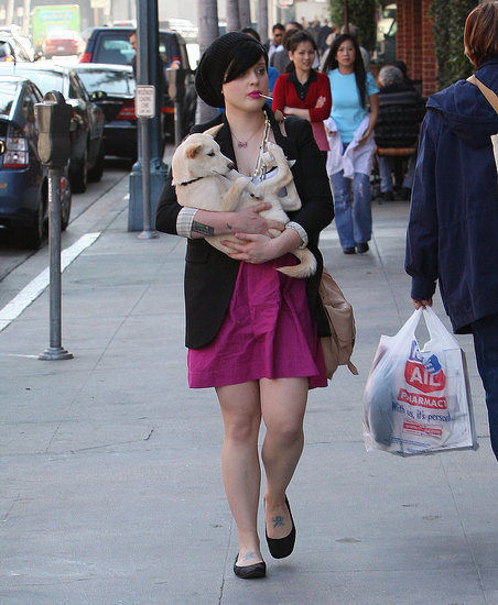 Kelly Osbourne Carries Her Unleashed Shiba Inu Pup Kelly Osbourne Carries Her Unleashed Shiba Inu Pup
