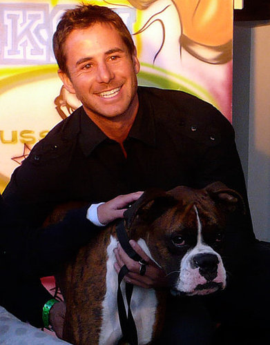 Travis and Presley at the Greatest American Dog Finale Party!