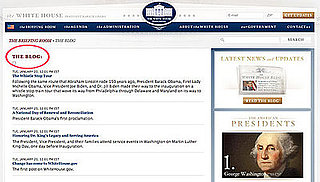 Briefing Book! Obama and Blog Come to White House Website