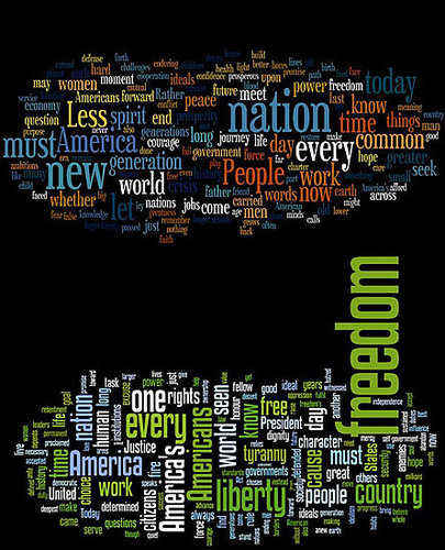 Comparing Bush and Obama's Speeches With Word Clouds  