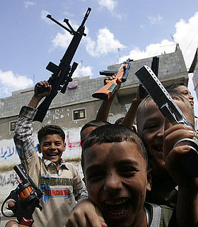 Kids in Gaza Mark the End of Ramadan With a Bang