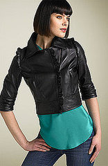 The Look For Less: Madison Marcus Ruffle Leather Jacket The Look For Less: Madison Marcus Ruffle Leather Jacket