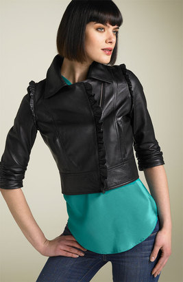 The Look For Less: Madison Marcus Ruffle Leather Jacket 
