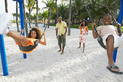 Lil Tip: Work Out at the Park by Pushing Swings 