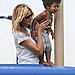Johan Samuels stood tall with help from mama Heidi.