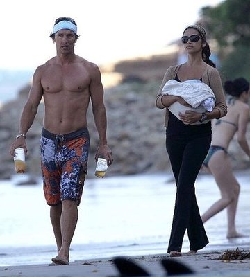 The McConaughey Clan Sweeps the Beach The McConaughey Clan Sweeps the Beach