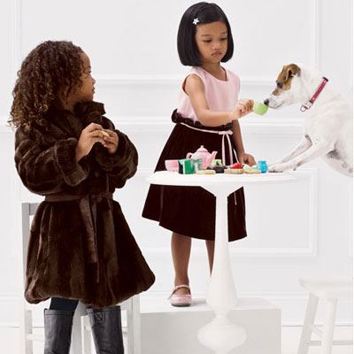 Helena Faux Fur Classic Coat ($308) & Velvet and Satin Party Dress ($241) Helena Faux Fur Classic Coat ($308) & Velvet and Satin Party Dress ($241)