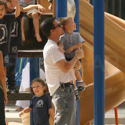Marky Mark and Son Michael Keep Their Chins Up Marky Mark and Son Michael Keep Their Chins Up