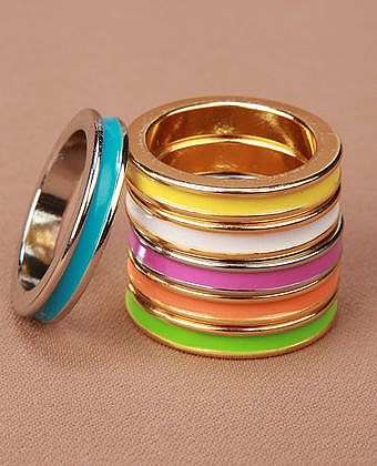 Stacked Rainbow Rings - $14.00 : Womens Clothing, Trendy Clothing, Womens Shoes, T Shirt, Womens Skirt, Jeans and Prom Dresses a