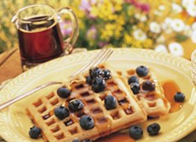 Whole Grain Blueberry Waffles