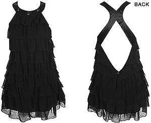 tiered ruffle jewel dress 
