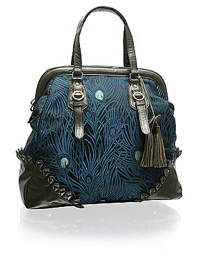 Dialog Recycled Fabric Large Peacock Tote Bag 