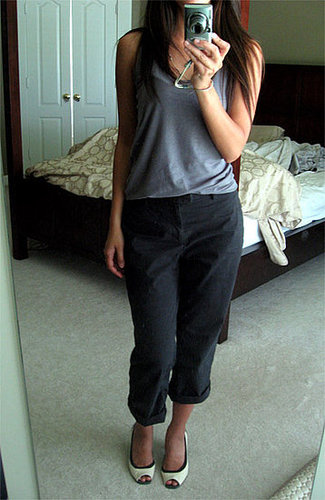 half tucked.