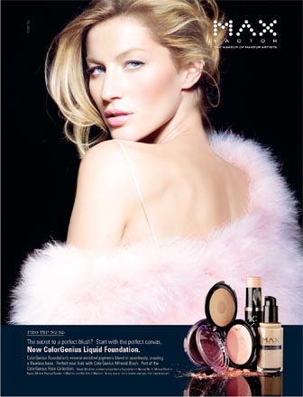 Gisele Bundchen in Max Factor Advertisement