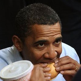 Pres. Obama, Aboard First Air Force One Flight, Orders Burger  