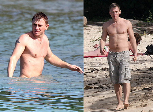 Photos of Shirtless Daniel Craig on Holiday in the Caribbean with Satsuki Mitchell in a Bikini