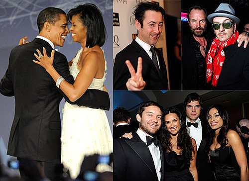 Photos of President Barack Obama and Michelle Obama at Inauguration Balls