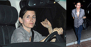 Courteney Cox Without Makeup at Madeo Restaurant in LA