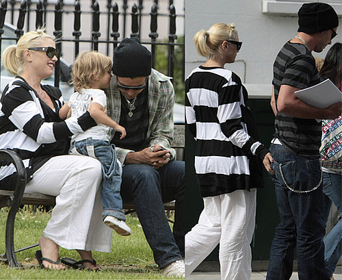 Gwen Stefani, Gavin Rossdale And Kingston Play In The Park