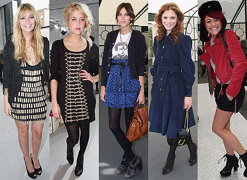 Photos Of Alexa Chung, Jaime Winstone, Peaches Geldof, Mischa Barton, Emilia Fox at London Fashion Week