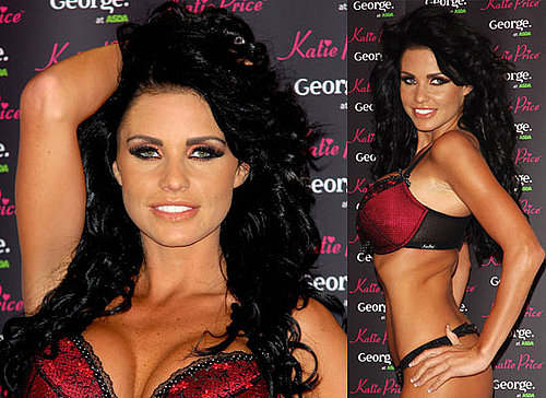 Photos of Jordan aka Katie Price Modeling Lingerie Displaying Her Bare Bum in a Thong
