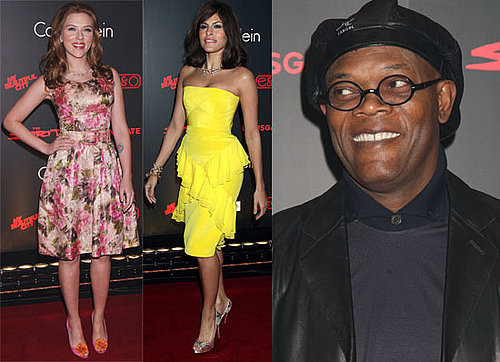Photos Of Samuel L Jackson, Scarlett Johansson, Eva Mendes at The Spirit Launch Party In London