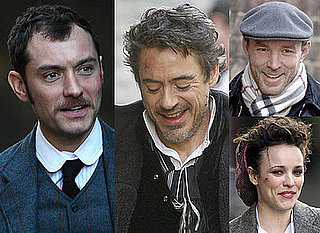 Photos of Jude Law, Robert Downey Jr, Guy Ritchie and Rachel McAdams Filming Sherlock Holmes