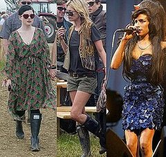 Kelly Osbourne, Kate Moss and Amy Winehouse at Glastonbury 2008 Kelly Osbourne, Kate Moss and Amy Winehouse at Glastonbury 2008