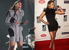 Beyonce Wears Two Different Gareth Pugh Dresses at 2008 MTV EMAs