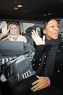 Diana Vickers and Alexandra Burke with My Wardrobe Shopping Bags