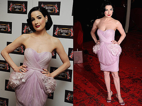 Dita Von Teese in Pink Marchesa Dress