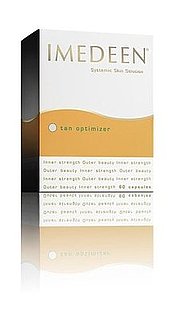 Beauty Blog Product Review Imedeen Tan Optimizier. Skin Supplement Capsules Protect Skin in Sun. Look Younger