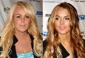 Photos of Lindsay Lohan and Mother Dina Lohan at Stand Up For A Cure Charity Event. Which Celebrity Beauty Look Do You Prefer?