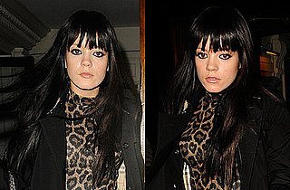 Photos of Lily Allen With Hair Extensions and Sleek Straight Fringe