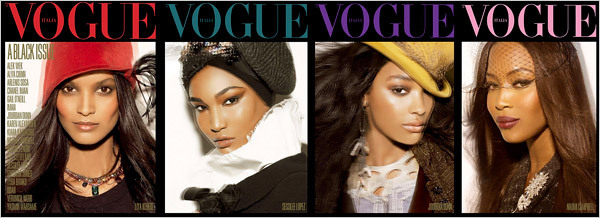 Liya, Sessilee, Jourdan, and Naomi Make Four for Vogue Italia Liya, Sessilee, Jourdan, and Naomi Make Four for Vogue Italia