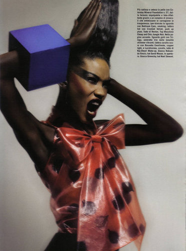 Chanel Iman Pulls On Her Edgy Face for July 2008 Vogue Italia