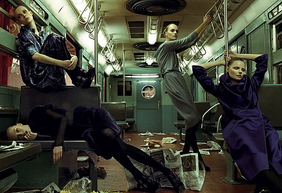 Alberta Ferretti Fall 2008 Gives Girls the Subway Slump Alberta Ferretti Fall 2008 Gives Girls the Subway Slump