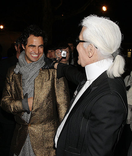 Zac Posen, Karl Lagerfeld. Zac Posen, Karl Lagerfeld.