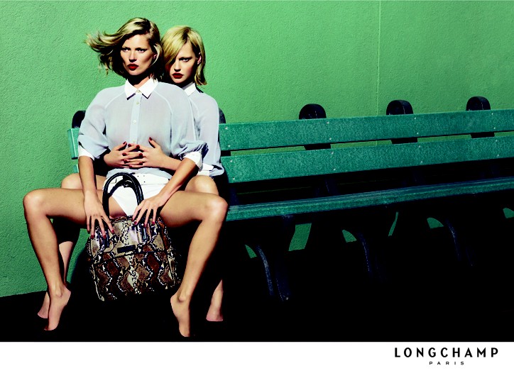 Kate Moss and Sasha Pivovarova Pair Up for Longchamp Spring 2009 Kate Moss and Sasha Pivovarova Pair Up for Longchamp Spring 2009