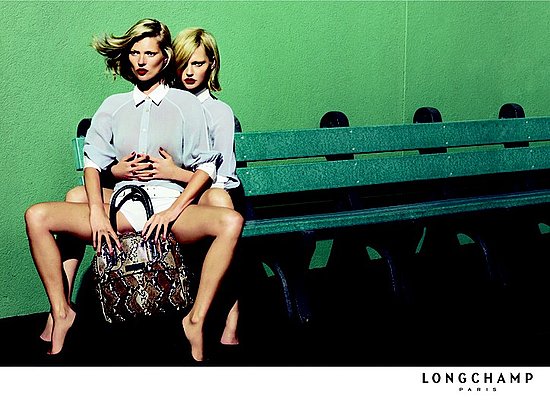 Kate Moss and Sasha Pivovarova Pair Up for Longchamp Spring 2009 Kate Moss and Sasha Pivovarova Pair Up for Longchamp Spring 2009