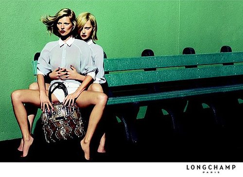 Kate Moss and Sasha Pivovarova Pair Up for Longchamp Spring 2009