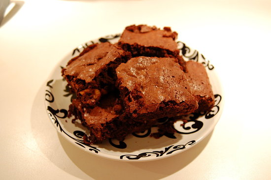 Zingerman's style brownies with toasted walnuts. 