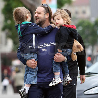 Russell's a Hands-On Daddy