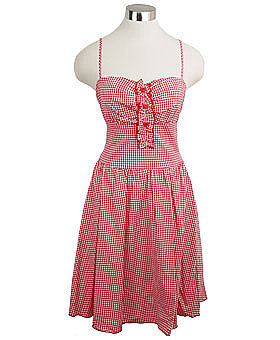 Retro Red & White Gingham Mary Anne Rockabilly Dress ($45)