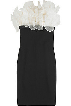 Marchesa Ruffle bustier dress | NET-A-PORTER.COM